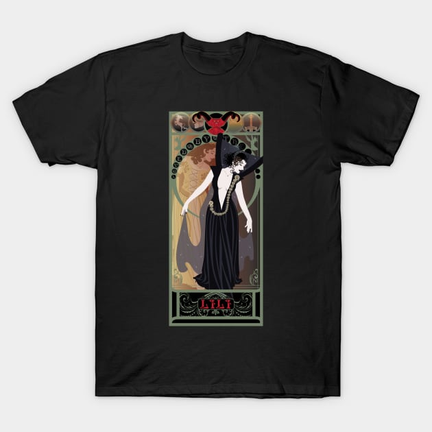 Dark Lili - art nouveau - Legend T-Shirt by captainlaserbeam